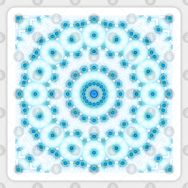 elegant kaleidoscope in blues Sticker by hereswendy